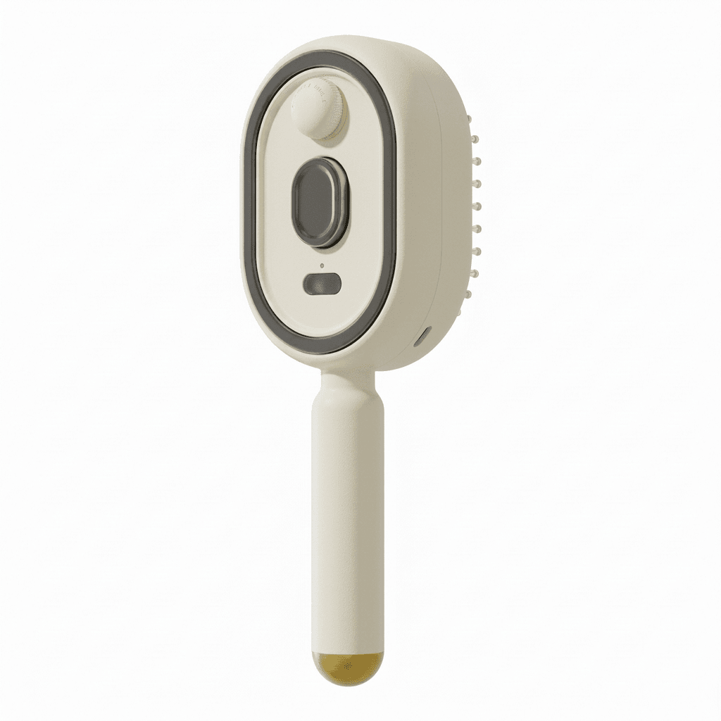 Electric Air-Cushion Massage Brush with Built-In Mister