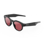 Vue de trois-quarts gauche des lunettes Oakley Meta HSTN avec monture noire et verres Prizm™ Dark Golf.