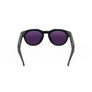 Vue arrière des lunettes Oakley Meta HSTN avec monture noire et verres Transitions® Améthyste.