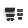 Fournis avec vos lunettes Oakley Meta : étui de chargement Oakley Meta, lunettes IA Oakley Meta et guide de démarrage.