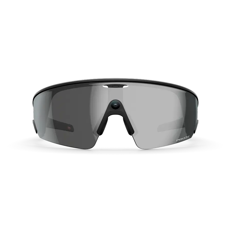 Vue avant des lunettes Oakley Meta Vanguard avec monture noire et verres Prizm™ Black.