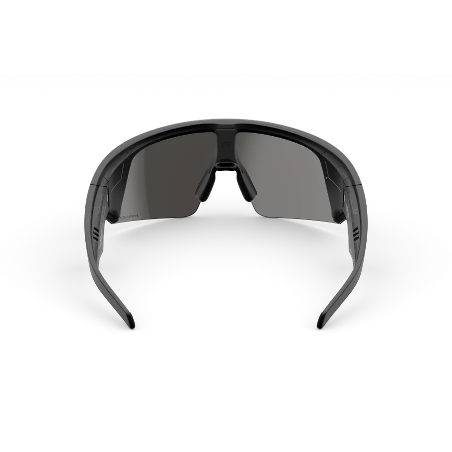 Vue arrière des lunettes Oakley Meta Vanguard avec monture noire et verres Prizm™ Black.