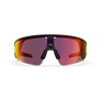 Vue avant des lunettes Oakley Meta Vanguard avec monture noire et verres Prizm™ Transitions® Ember.