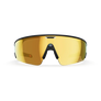 Vue de face des lunettes Oakley Meta Vanguard avec monture noir mat et verres Prizm™ 24K.