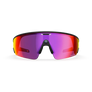 Vue de face des lunettes Oakley Meta Vanguard avec monture noir mat et verres Prizm™ Road.