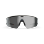 Vue de face des lunettes Oakley Meta Vanguard avec monture blanc mat et verres Prizm™ Black.