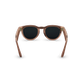 Vue arrière des lunettes Ray-Ban Meta Headliner avec monture pêche mat transparent et verres Transitions® gris.