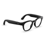 Vue de trois quarts droite des lunettes Ray-Ban Meta Scriber Optics (Gen 2) avec monture Noir brillant uni et verres transparents.