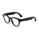 Noir brillant, verres transparents