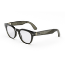 Olive foncé transparent brillant, verres transparents