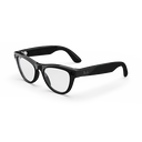 Noir brillant avec verres Transparents