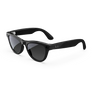 Vue de trois-quarts gauche des lunettes Ray-Ban Meta avec monture Noir Brillant et verres solaires Dégradé Graphite polarisés.