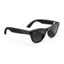 Vue de trois-quarts droite des lunettes Ray-Ban Meta avec monture Noir Brillant et verres solaires Dégradé Graphite polarisés.