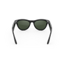 Vue arrière des lunettes Ray-Ban Meta avec monture Noir Brillant et verres VERT G15 Transitions®.