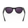 Vue arrière des lunettes Ray-Ban Meta avec monture Noir Brillant et verres Transitions® Améthyste.